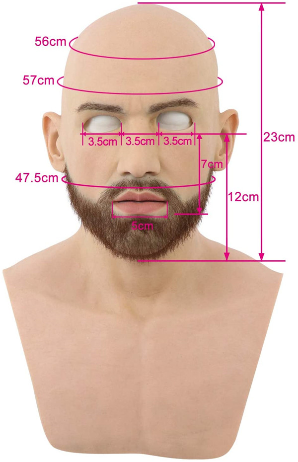 男性マスクシリーズ-2　シリコン製　様々なひげのスタイル　おしゃれ　コスプレ　仮装　変装仮面1