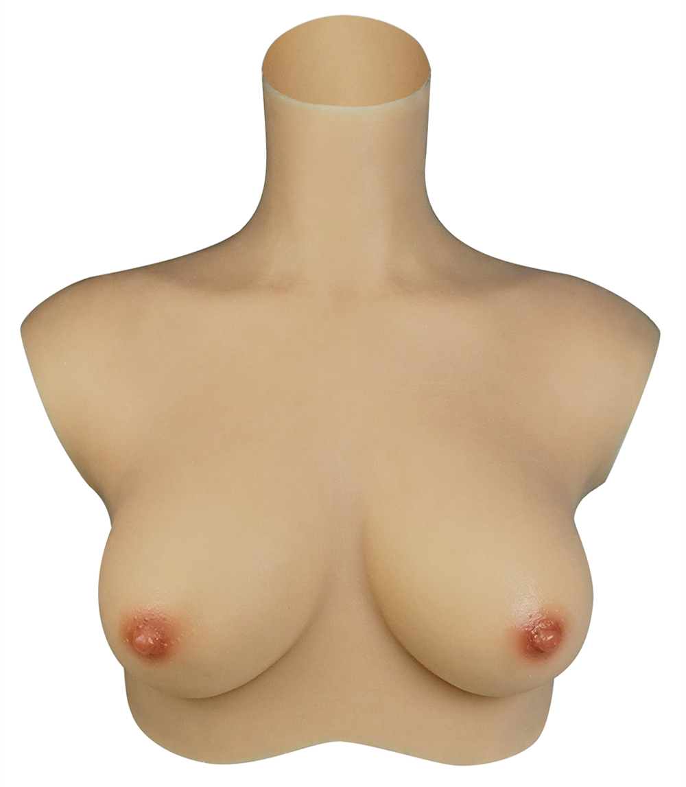 B/Cカップ八字型胸　裏側はピット縞模様　美乳　高弾性綿／シリコン充填　性転換人工乳房3