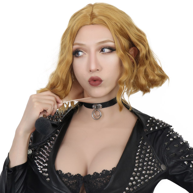 C-カップ　短型タイプ　仮胸　ハイネック　人工乳房　シリコン製　上半身　鎖骨美人　超リアル-3
