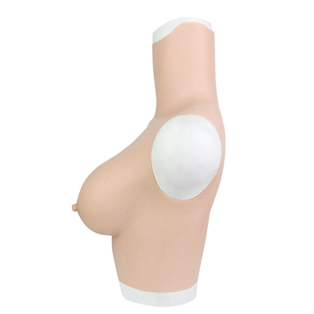 C-カップ　短型タイプ　仮胸　ハイネック　人工乳房　シリコン製　上半身　鎖骨美人　超リアル6