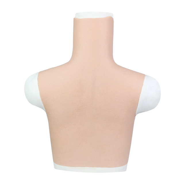 C-カップ　短型タイプ　仮胸　ハイネック　人工乳房　シリコン製　上半身　鎖骨美人　超リアル7