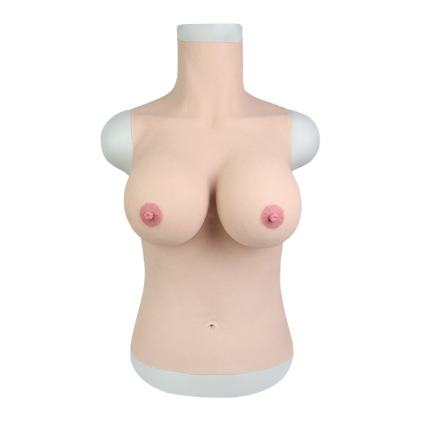 巨乳　Gカップ　超リアル　仮胸　谷間　シリコンバスト　へそ付き　女装体験　巨乳愛好者へのプレゼント　収縮性良く-10
