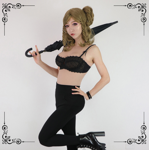 Cカップ　シリコンバスト　女装グッズ　セクシー鎖骨デザイン　着脱便利　超リアル　豊胸バスト-5