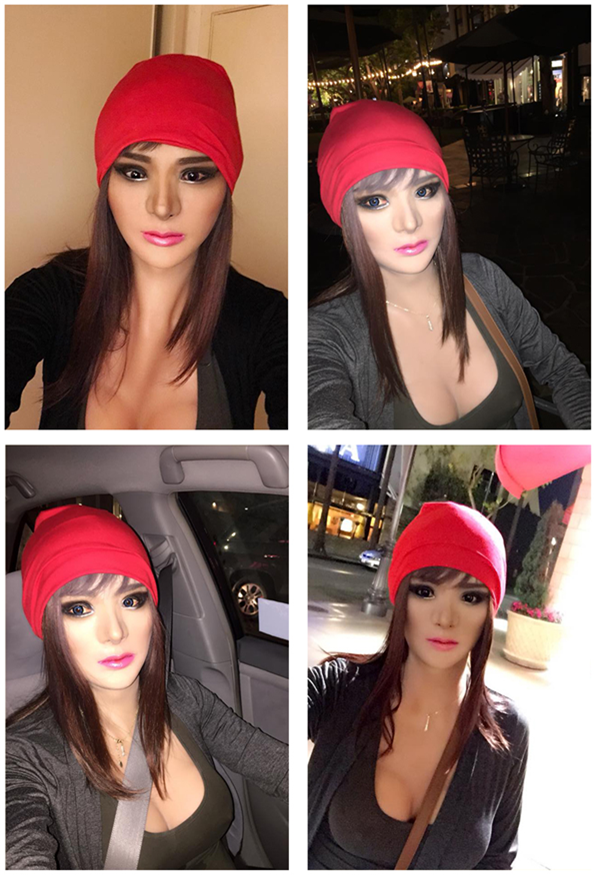 美人の御姉様　HAENA　M06シリコン製　目無し　首部分の皮膚付き　最高のフェイススキン-7