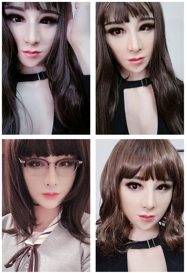 美人の御姉様　HAENA　M06シリコン製　目無し　首部分の皮膚付き　最高のフェイススキン-8