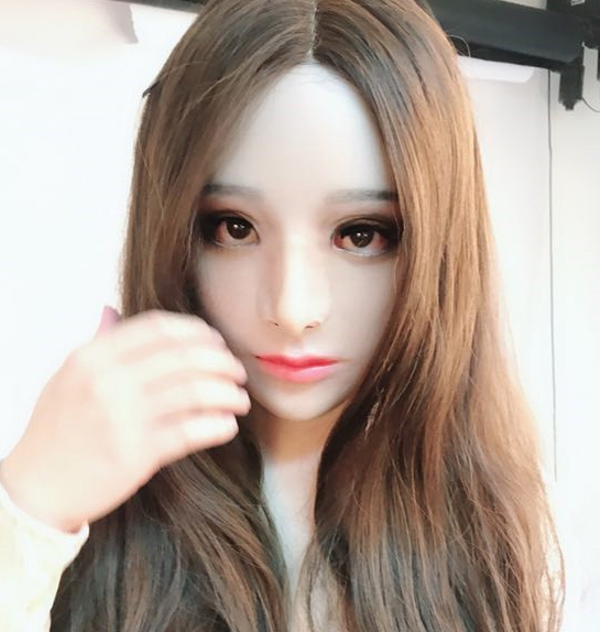 美人の御姉様　HAENA　女神メイク付き　シリコン製　目無し　D Cupオッパイ付きフィメールマスク　谷間　シリコン充填　胸　柔らかい-8