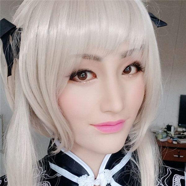可愛い美人マスクRia　医療用シリコン製　メイク付き　手触り良い　変装道具　女装必須　男の娘　フィメールマスク-11