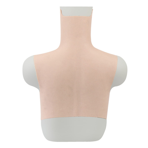 Cカップ　短型タイプ　おっぱい　 ハイネック　人工乳房　シリコン製　上半身　谷間　女装レイヤー　着用便利-9