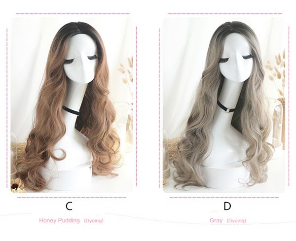ロングカール　かわいい姫様ウィッグ　耐熱ファイバー　小顔効果　女性用　巻き髪　ネット付き　ウィッグ　レディース-2