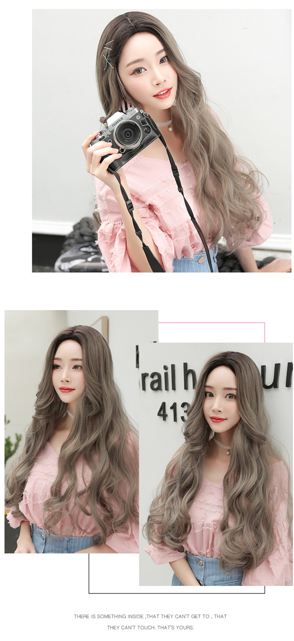 ロングカール　かわいい姫様ウィッグ　耐熱ファイバー　小顔効果　女性用　巻き髪　ネット付き　ウィッグ　レディース-4