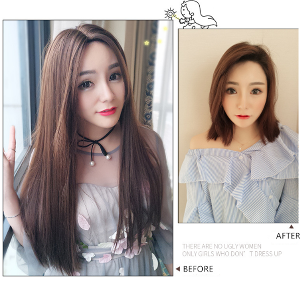 大人気！！！ロングウィッグ　ファッション　可愛いスタイル　自然な質感　フルウィッグ　ネット付き 　かつら　女性用　ＣＤ　男の娘　変装好物-2