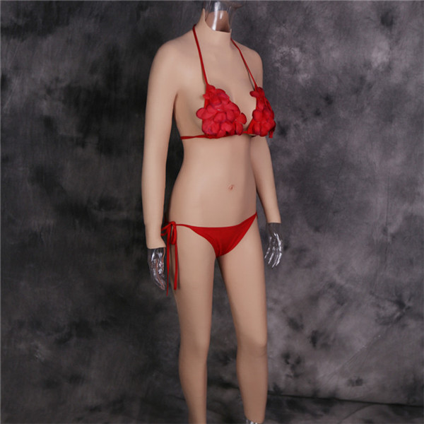 第５世代女体化スーツ　理想的な全身包みタイプ　Dカップ　シリコンバスト　袖付き　フィメールボディスーツ　セクシー鎖骨デザイン　超リアル女体化　ペニス隠し　偽膣＆陰毛付き選択可能　男の娘　変装 　女装初心者　女体化スキン～　皮を被って異性に変身　魅力的な女装に最適！-6