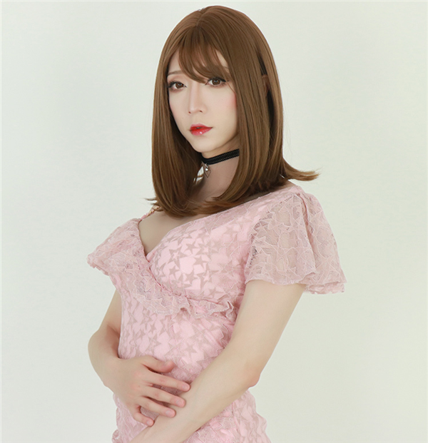 五代目　夏のお勧めタイプ　Bカップ　短型タイプ　袖付き　仮胸　おっぱい　クロスドレス　男の娘　シリコンバスト-4