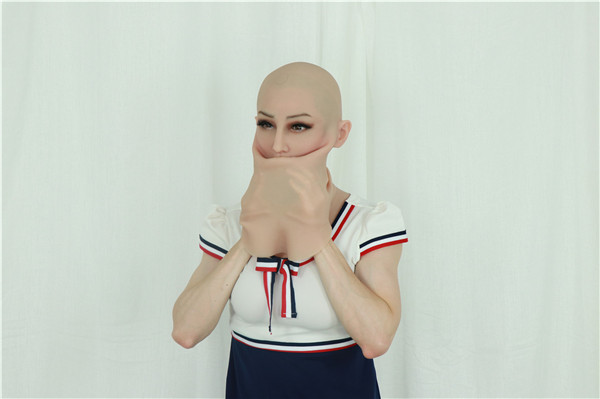 新品登場！！！数量限定　フィメールマスク　恵子チャン　30歳未満の魅力　女性が一番美しい年齢　セクシーな鎖骨　メイク付き　超リアル　フェイススキン-8