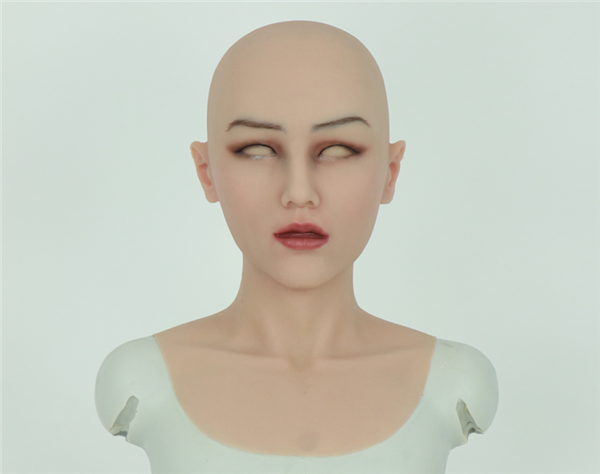 新品登場！！！数量限定　フィメールマスク　恵子チャン　30歳未満の魅力　女性が一番美しい年齢　セクシーな鎖骨　メイク付き　超リアル　フェイススキン-11