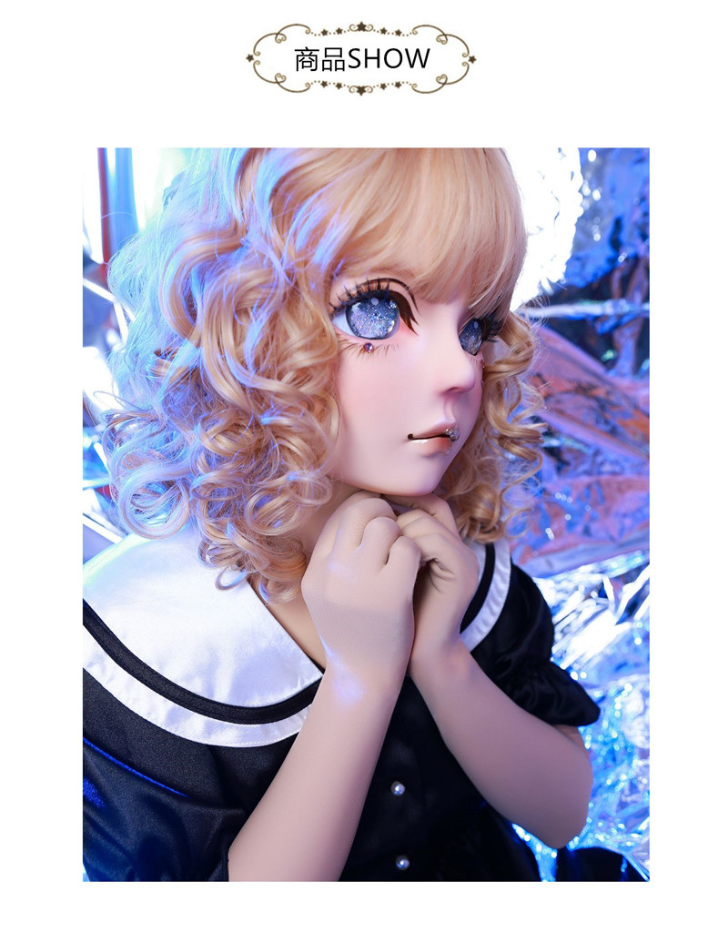 新品登場発売！！！美しい　アニメキグルミマスクNO.13　メイク付き　美少女kigurumi　精霊の化身　BJD　コスプレ　異性装　着ぐるまーから大好評！-5