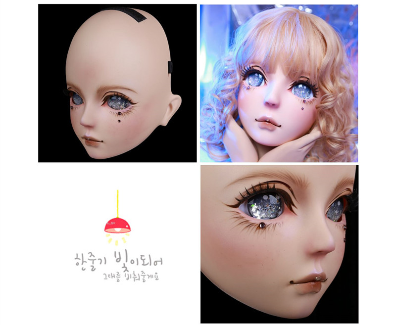 新品登場発売！！！美しい　アニメキグルミマスクNO.13　メイク付き　美少女kigurumi　精霊の化身　BJD　コスプレ　異性装　着ぐるまーから大好評！-10