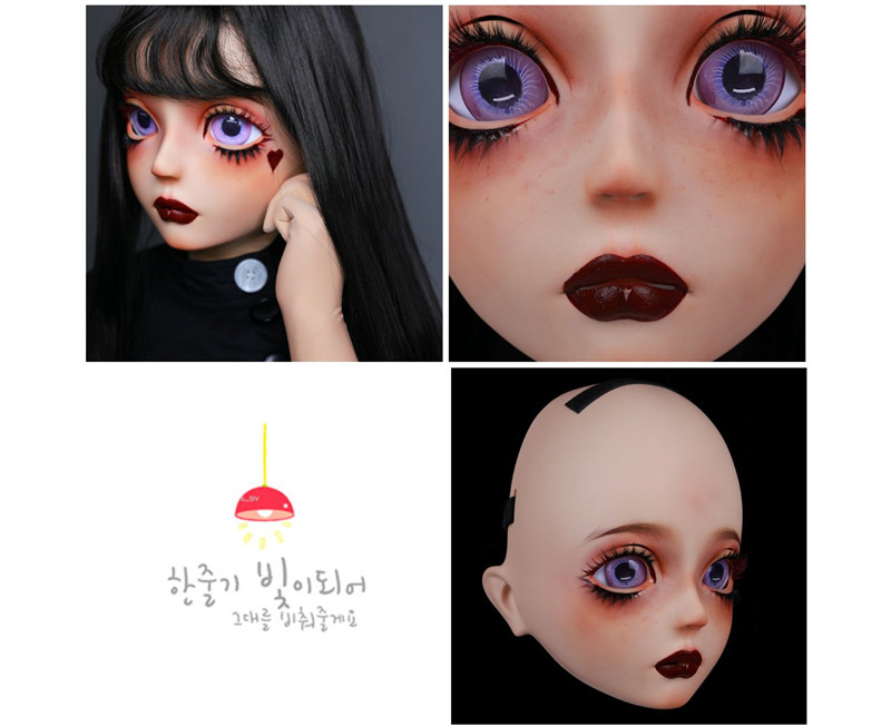 新品登場発売！！！憂鬱な目つき　アニメキグルミマスクNO.07　メイク付き　萌え　美少女着ぐるみ　アニメキャラクター　BJD　異性装　着ぐるみ愛好家　ドーラーへお勧め-9