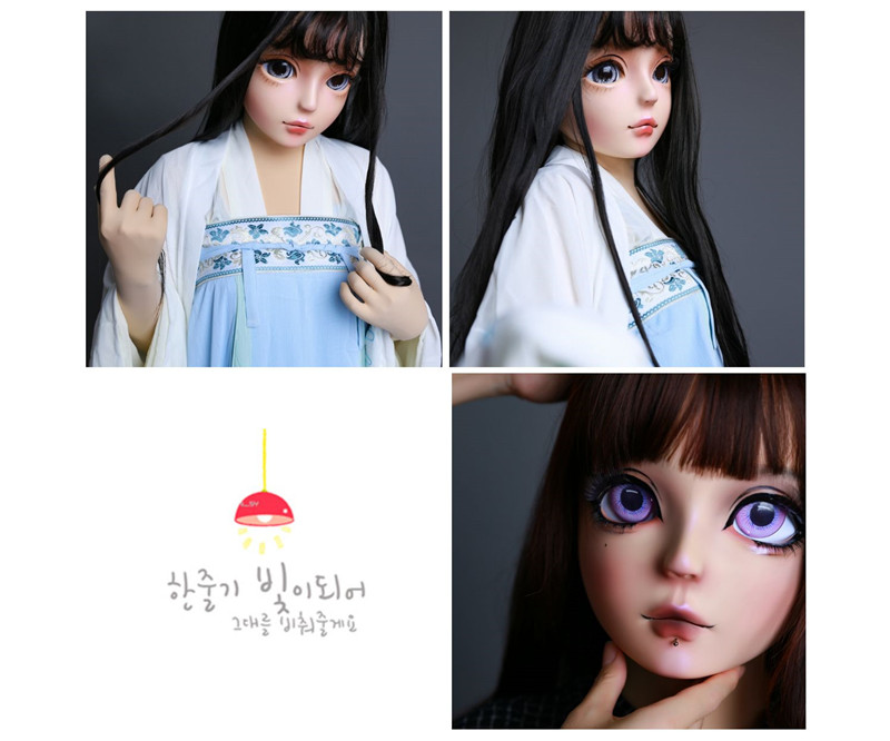 新品登場発売！！！優しい目つき　アニメキグルミマスクNO.01　メイク付き　萌え　美少女着ぐるみ　アニメキャラクター　BJD　異性装　着ぐるまー　ドーラーへお勧め-5