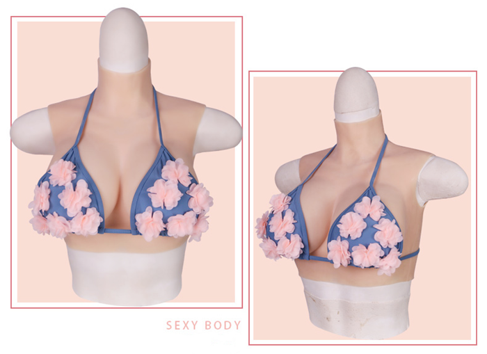 【女装子入門セット おっぱいは無料でシリコン充填物にアップグレード】初体験おススメ　 皮膚付き上半身+性転換パンツ　初心者向け　数量限定　無くなり次第終了-7