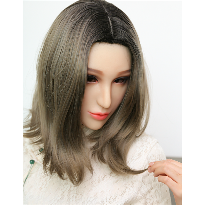 薔薇少女　フィメールマスク　全頭スタイル　高級シリコン製　柔らかい　目出し/瞳付き　メイク付き　美人仮面　女装グッズ　通販-4