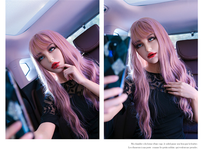 新しいメイク付きのAglaiaちゃんM10　少女のお嬢さん　米蘭フェイススキン　キメキメの細かい肌　美人の顔　柔らかいシリコン素材　女装マスク　紐結び/全頭タイプ　フィメールマスク　女装グッズ-9