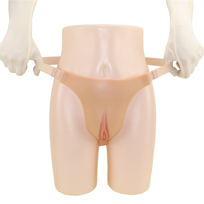 絶賛発売　少女のあそこ　性転換パンツ　小便チューブ付き　導尿可能　ピンク唇　シリコン　女装下着　お勧め-2