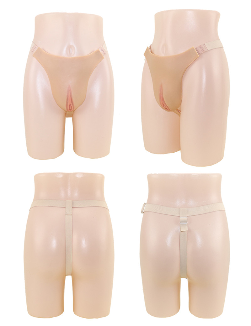 絶賛発売　少女のあそこ　性転換パンツ　小便チューブ付き　導尿可能　ピンク唇　シリコン　女装下着　お勧め-5
