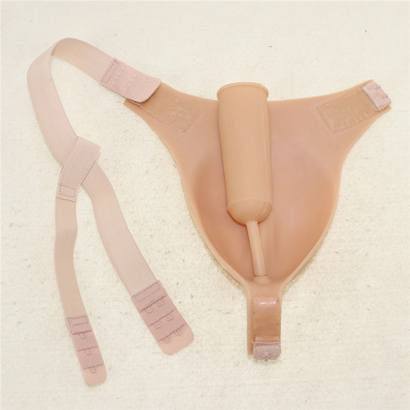 人気上昇中　人妻・熟女　簡単なタイプ　小便チューブ付き　導尿可能　性転換パンツ　医療用シリコン　女装下着　-4