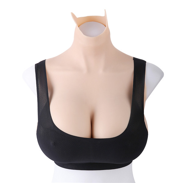 シリコンバスト　Eカップ　ニセ胸　短型タイプ　超高品質　本物の柔らかさ　着用便利　男の娘　女体化おっぱい女装　変装cd着用　お勧め-3
