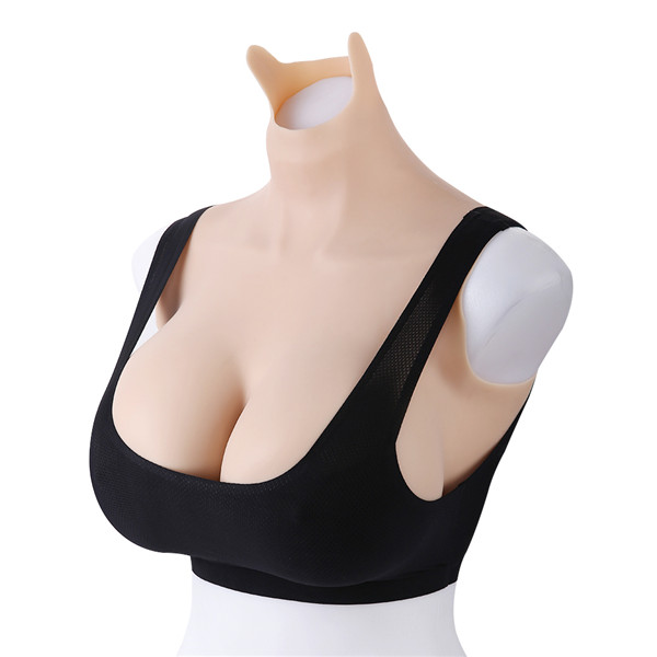 シリコンバスト　Eカップ　ニセ胸　短型タイプ　超高品質　本物の柔らかさ　着用便利　男の娘　女体化おっぱい女装　変装cd着用　お勧め-4