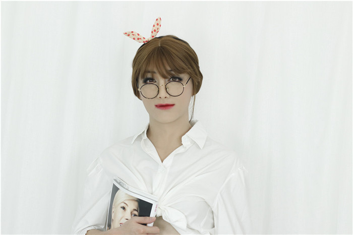 新入荷　全頭密閉　フィメールマスク　Miss楊子　高級シリコン製　メイク付き　息をのむほどの美しさ　female mask　セクシーな鎖骨　女装子グッズ　クロスドレス　男の子　女装　初めて　おすすめ用品-5