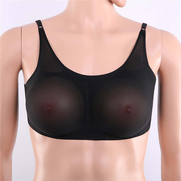 A/B/C/D/Eカップ　高品質シリコンバストとブラジャーのセット　水滴形　三角形　半球形　おっぱい　ブラジャーが通気性良く　3色あり　着脱便利　CPが高い　貧乳が巨乳に変身　男女兼用-1