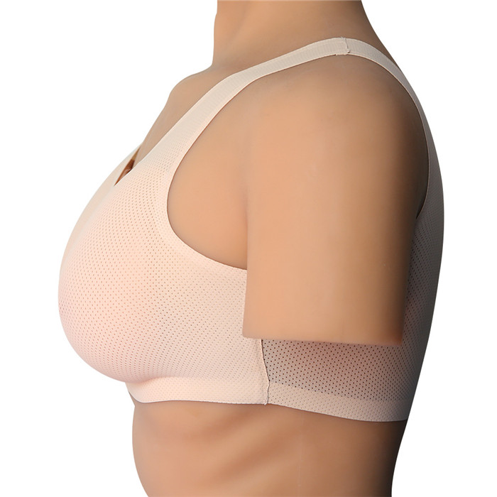 A/B/C/D/Eカップ　高品質シリコンバストとブラジャーのセット　巨乳愛好者へのプレゼント　水滴形/三角形/半球形　おっぱい　ブラジャーが通気性良く　2色あり　人工 バスト　着脱便利　男女兼用-3