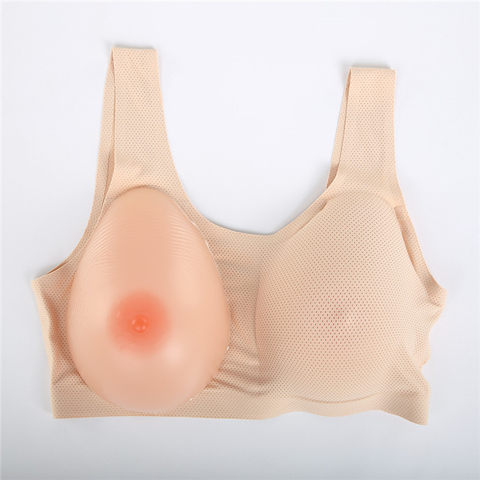 A/B/C/D/Eカップ　高品質シリコンバストとブラジャーのセット　巨乳愛好者へのプレゼント　水滴形/三角形/半球形　おっぱい　ブラジャーが通気性良く　2色あり　人工 バスト　着脱便利　男女兼用-5