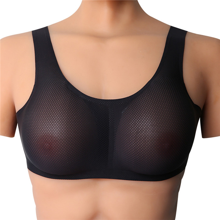 A/B/C/D/Eカップ　高品質シリコンバストとブラジャーのセット　巨乳愛好者へのプレゼント　水滴形/三角形/半球形　おっぱい　ブラジャーが通気性良く　2色あり　人工 バスト　着脱便利　男女兼用-14