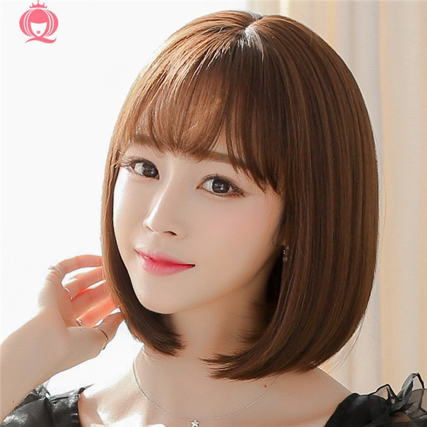 ヘアボブスタイル　ショートヘア　小顔効果　自然　可愛いスタイル　ネット付き　耐熱　ウィッグ-2