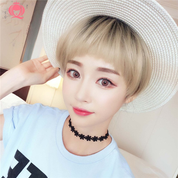 短いタイプ　ヘアボブスタイル　かっこいい　ウィッグ　長さ25ｃｍ　人工頭皮　耐熱　ネット付き　女装　かつら-4