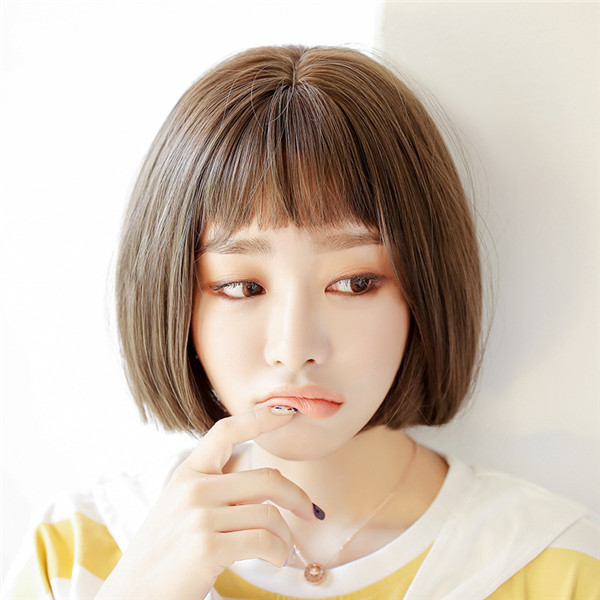 ショートボブスタイル　大人可愛いウィッグ　小顔効果抜群　お手入れ簡単ボブ　長さ25ｃｍ　人工頭皮　耐熱　ネット付き　軽い　日常用カツラ　男の子　女装　かつら　-2