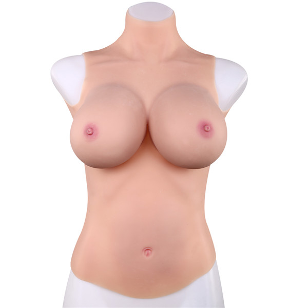 高品質　シリコンバスト　Ｇカップ　巨乳　半身タイプ　人工乳房　ハイネック　臍付き　完璧に魅力的な女王に変身　男の娘へお勧め　豊胸　CD　変装用品　販売-2