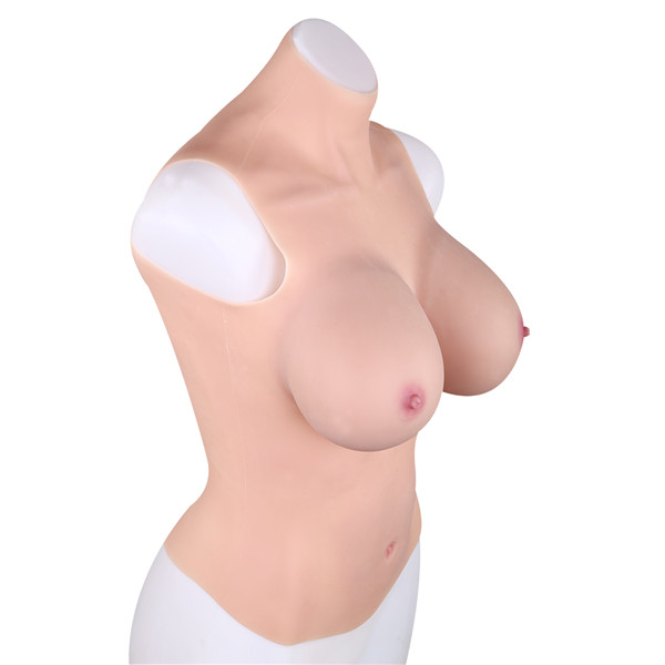 高品質　シリコンバスト　Ｇカップ　巨乳　半身タイプ　人工乳房　ハイネック　臍付き　完璧に魅力的な女王に変身　男の娘へお勧め　豊胸　CD　変装用品　販売-3
