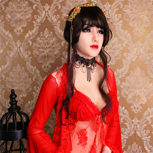 「時間限定激安特価」CHRISTINA　フィメールマスクとシリコンおっぱい一体に　Cカップ　若妻の綺麗な顔を瞬間に変身　男の娘　女装子　変装好物-2