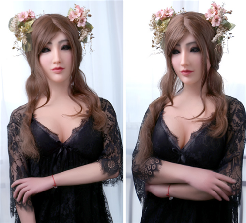 Alice　美しい若妻　Dカップ　Femaskマスクと皮膚付き　シリコンおっぱい　クロスドレス　男の娘　女装レイヤー　女装必須-4