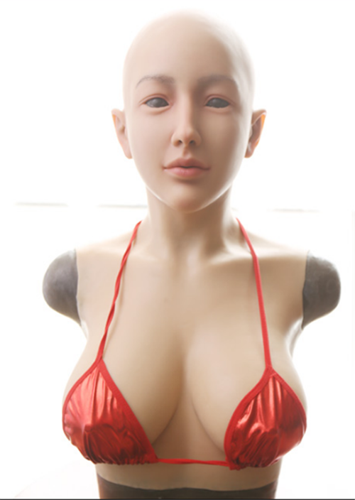 Alice　美しい若妻　Dカップ　Femaskマスクと皮膚付き　シリコンおっぱい　クロスドレス　男の娘　女装レイヤー　女装必須-5