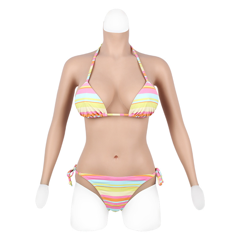 限定特価セール！！！C/D/Eカップ　女体化おっぱい女装　袖あり　シリコン充填バスト　女装外出　ニューハーフシリーズ　ボディスーツ　男の娘　お勧め女装用品　通販-7