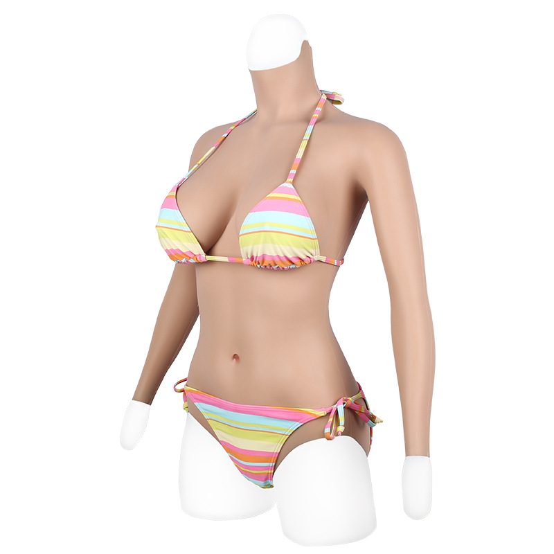 限定特価セール！！！C/D/Eカップ　女体化おっぱい女装　袖あり　シリコン充填バスト　女装外出　ニューハーフシリーズ　ボディスーツ　男の娘　お勧め女装用品　通販-8