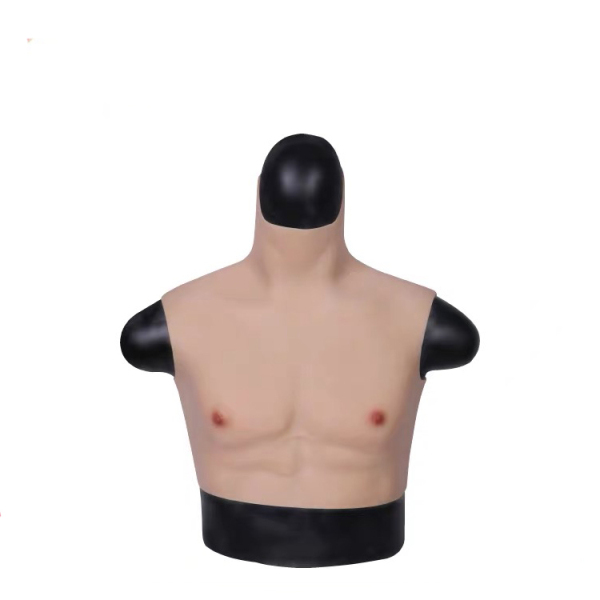 短いタイプ　筋肉仮装　シリコン製　偽腹筋　筋肉スーツ　半身タイプ　コスプレ道具　販売　人気上昇中1