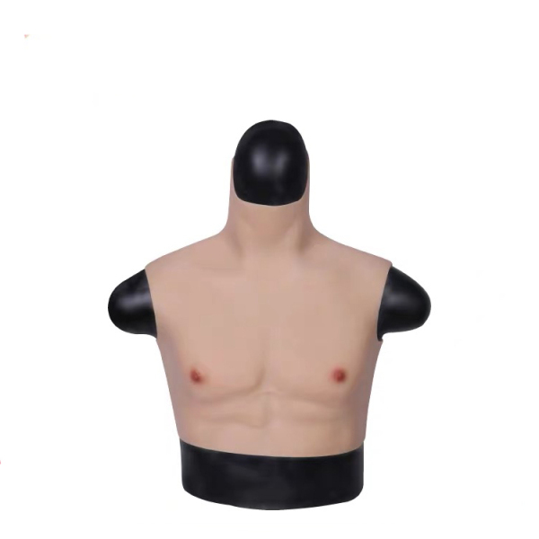 短いタイプ　筋肉仮装　シリコン製　偽腹筋　筋肉スーツ　半身タイプ　コスプレ道具　販売　人気上昇中-1