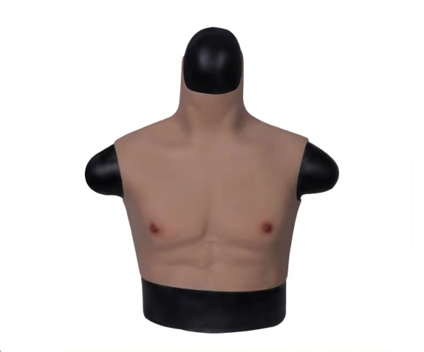 短いタイプ　筋肉仮装　シリコン製　偽腹筋　筋肉スーツ　半身タイプ　コスプレ道具　販売　人気上昇中-3