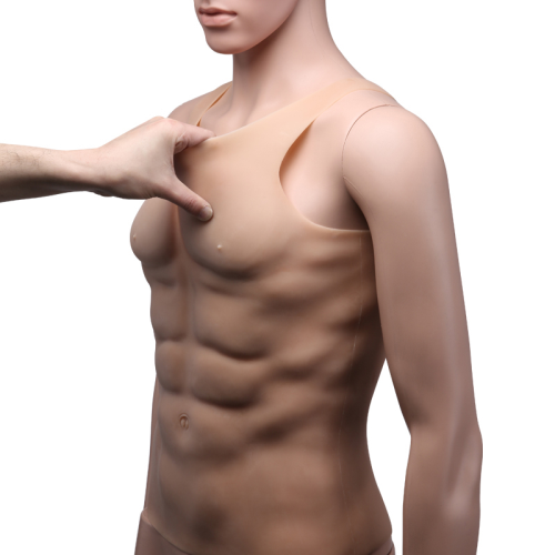 強い男性らしい　筋肉仮装　シリコン製　胸を厚くなるデザイン　偽腹筋　筋肉スーツ　半身タイプ　羨ましい胸筋肉　コスプレ道具　販売　人気上昇中-7